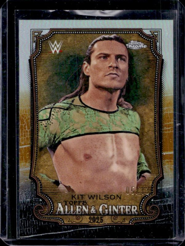 Kit Wilson 2025 Topps Chrome WWE #AG-KIT Allen & Ginter - Black & Gold Refractor /13 RAW