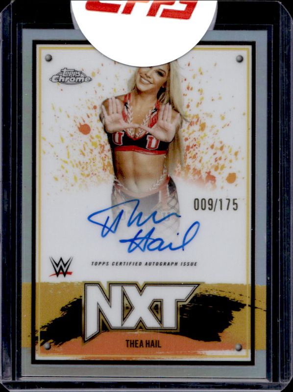 Thea Hail 2025 Topps Chrome WWE #NXT-THL NXT Chrome Autographs - Refractor /175 RAW