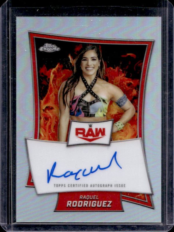 2025 Topps Chrome WWE #RBA-RAQ Red Brand Autographs - Refractor