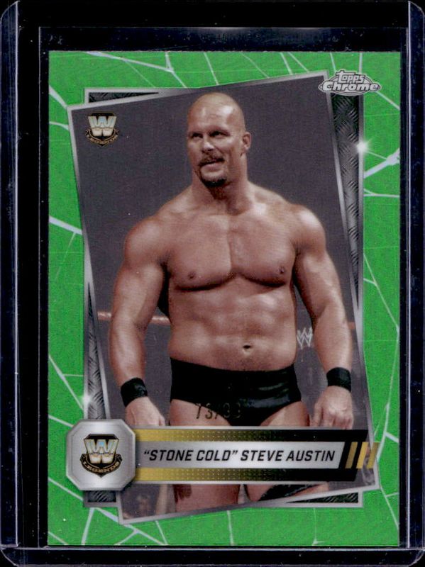 2025 Topps Chrome WWE #91 Green Refractor /99