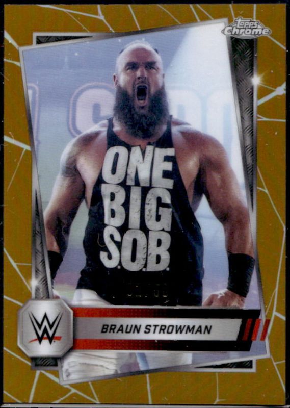 2025 Topps Chrome WWE #158 Gold Refractor /50