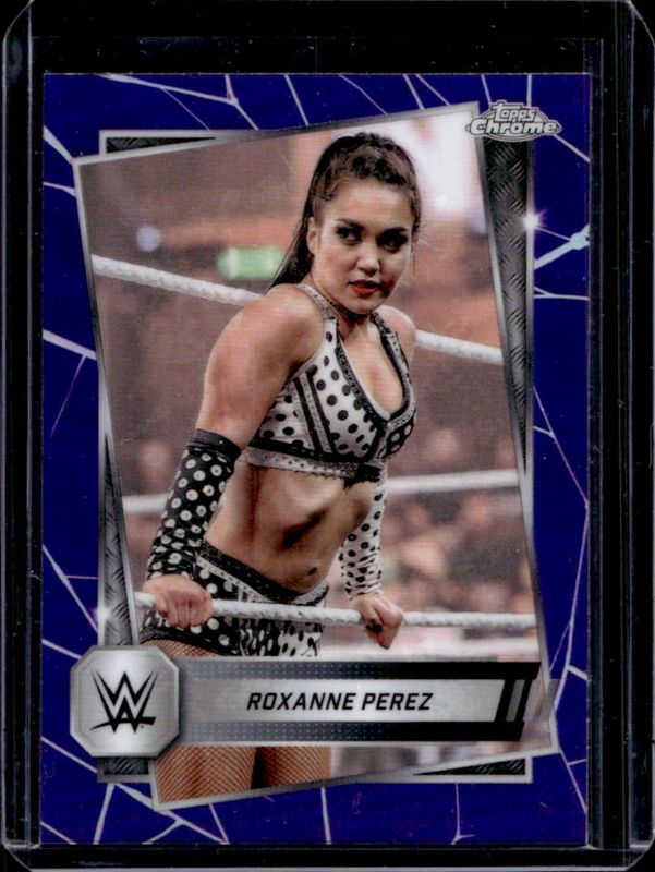 Roxanne Perez 2025 Topps Chrome WWE #44 Purple Refractor RAW