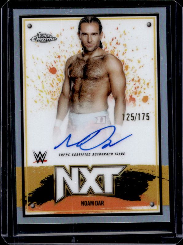 Noam Dar 2025 Topps Chrome WWE #NXT-DAR NXT Chrome Autographs - Refractor /175 RAW