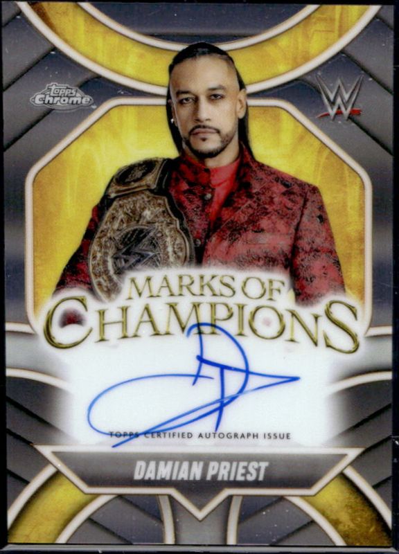 Damian Priest 2025 Topps Chrome WWE #MOC-DP Marks of Champions Autographs RAW
