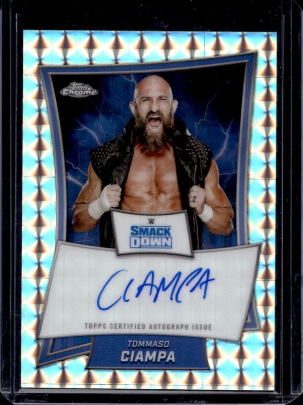 2025 Topps Chrome WWE #BBA-TOM Blue Brand Autographs - Geometric Refractor