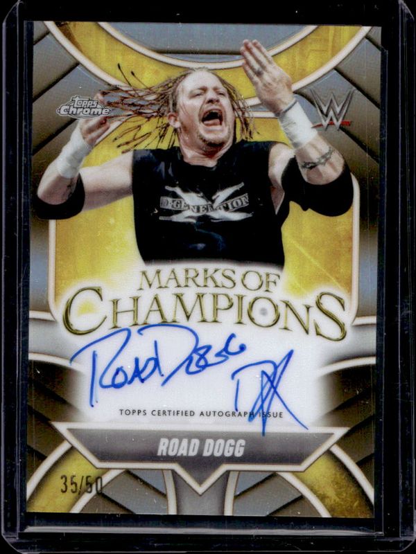 2025 Topps Chrome WWE #MOC-RDG Marks of Champions Autographs - Gold Refractor /50