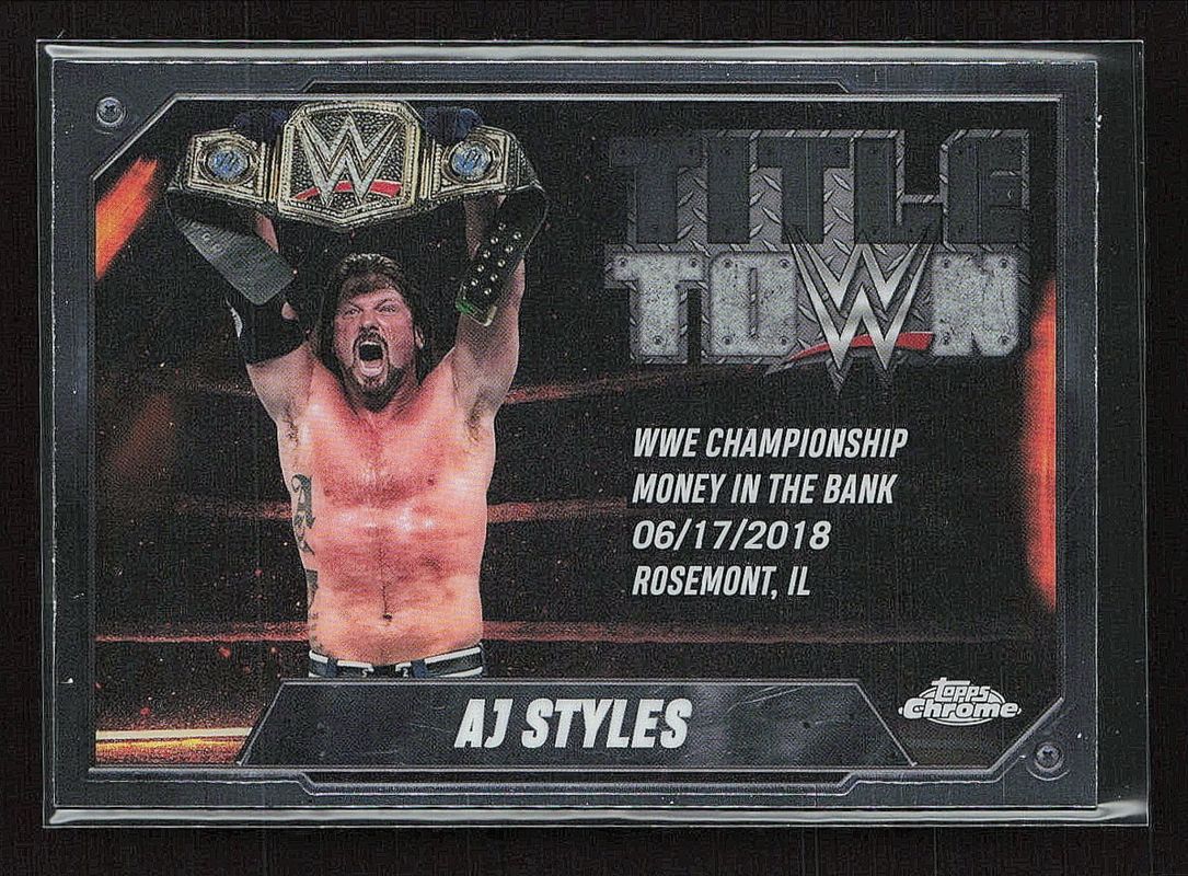 AJ Styles 2025 Topps Chrome WWE #TT-AJS Title Town RAW