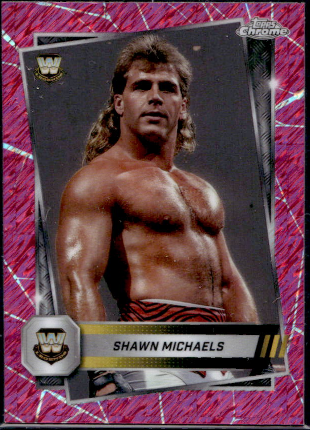 Shawn Michaels 2025 Topps Chrome WWE #188 Pink Shimmer Refractor