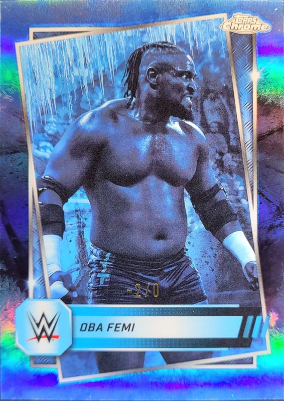 Oba Femi 2025 Topps Chrome WWE #113 Frozenfractor /-5 RAW