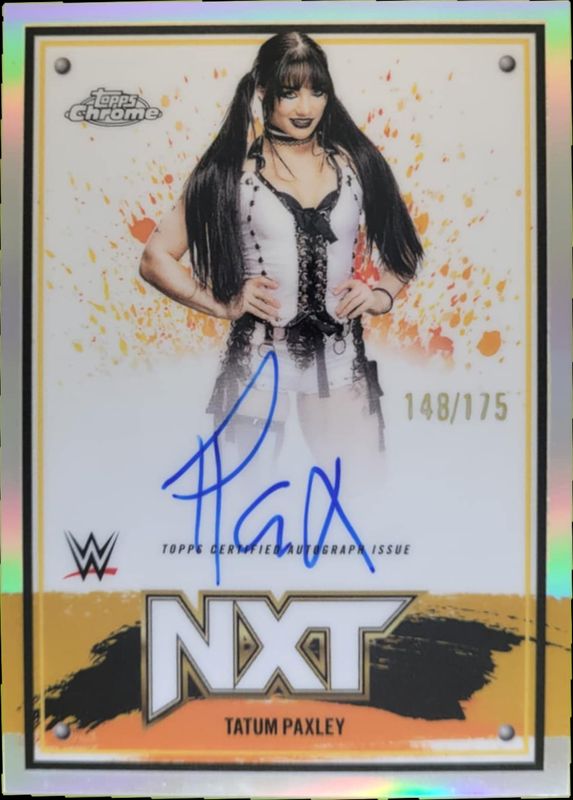 Tatum Paxley 2025 Topps Chrome WWE #NXT-TPX NXT Chrome Autographs - Refractor /175 RAW