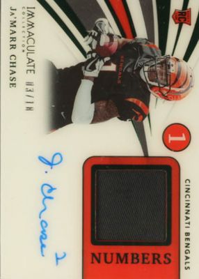 2021 Immaculate #INA-JC Immaculate Numbers Rookie Patch Autographs - Premium Edition /18