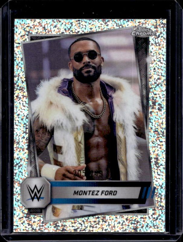 Montez Ford 2025 Topps Chrome WWE #185 Speckle Refractor /249 RAW