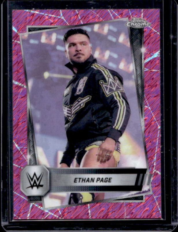 Ethan Page 2025 Topps Chrome WWE #26 Pink Shimmer Refractor RAW