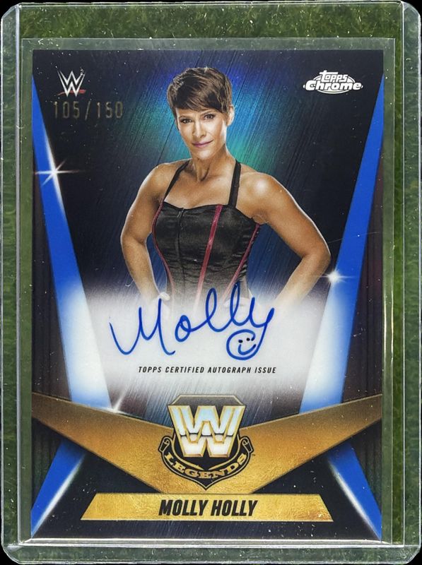 2025 Topps Chrome WWE #LCA-ML Legendary Chrome Autographs - Blue Refractor /150