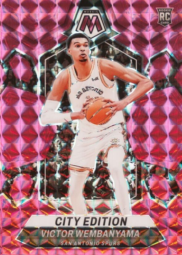 Victor Wembanyama 2023 Mosaic #282 City Edition - Pink /149