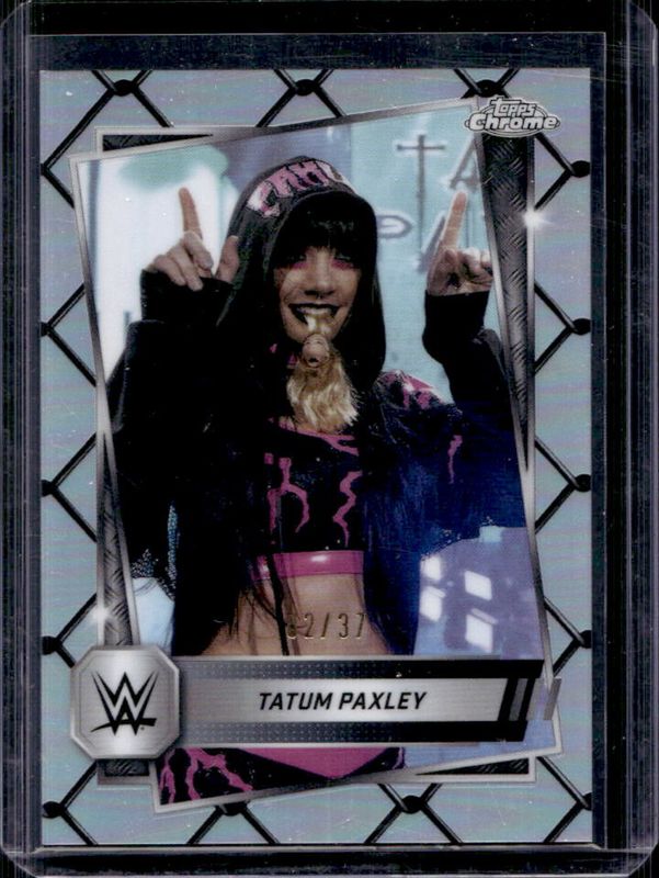 Tatum Paxley 2025 Topps Chrome WWE #105 Steel Cage Refractor /37 RAW