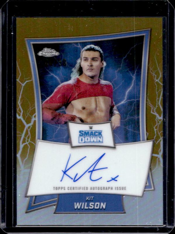 Kit Wilson 2025 Topps Chrome WWE #BBA-KIT Blue Brand Autographs - Gold Refractor /50 RAW
