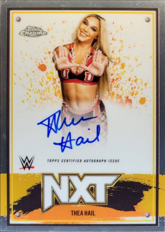 Thea Hail 2025 Topps Chrome WWE #NXT-THL NXT Chrome Autographs RAW