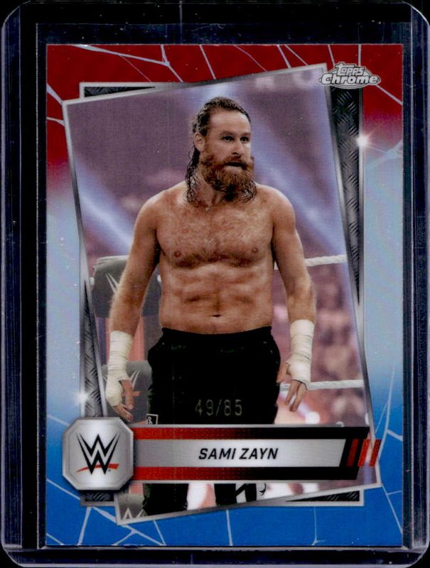 2025 Topps Chrome WWE #103 Red White Blue Refractor