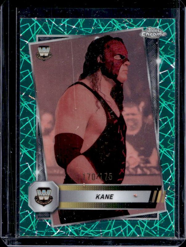 Kane 2025 Topps Chrome WWE #4 Teal Lazer Refractor /175 RAW