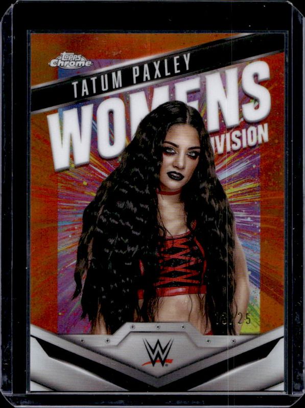 Tatum Paxley 2025 Topps Chrome WWE #WD-TAT Women's Division - Orange Refractor /25 RAW