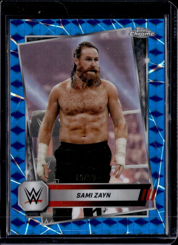 2025 Topps Chrome WWE #103 Blue Geometric Refractor /99