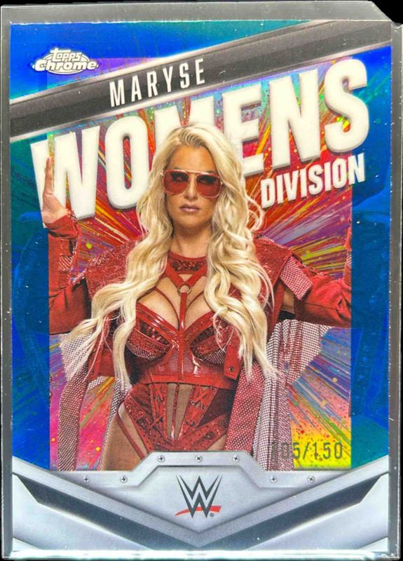Maryse 2025 Topps Chrome WWE #WD-MAR Women's Division - Blue Refractor /150 RAW