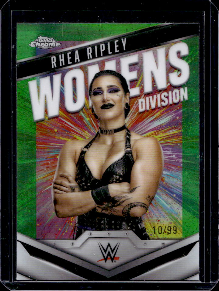 Rhea Ripley 2025 Topps Chrome WWE #WD-RHE Women's Division - Neon Green ...