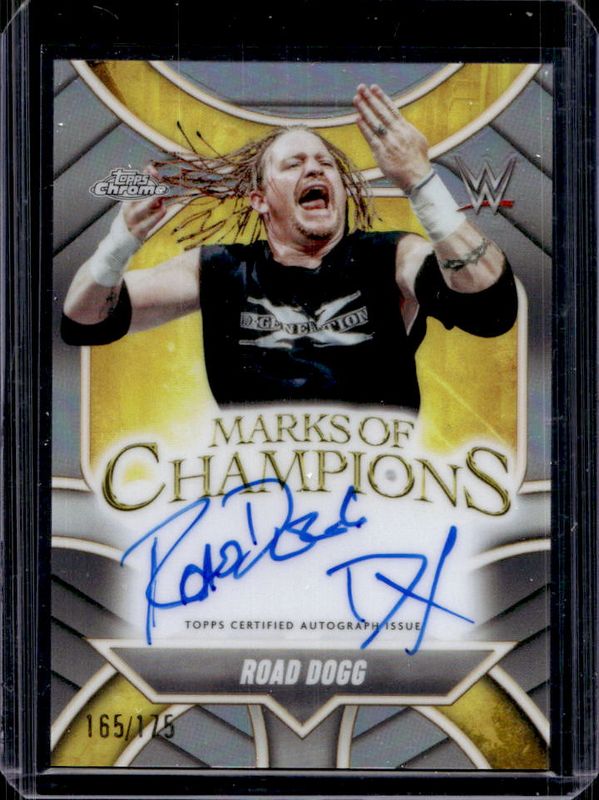 Road Dogg 2025 Topps Chrome WWE #MOC-RDG Marks of Champions Autographs - Refractor /175 RAW