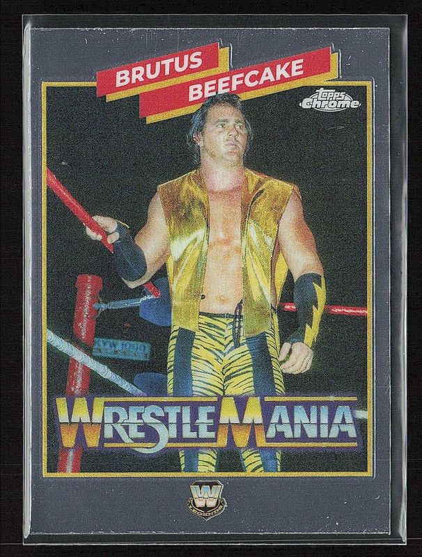 Brutus Beefcake 2025 Topps Chrome WWE #WM-BB WrestleMania Recall RAW