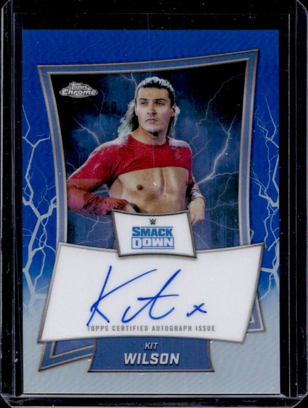 Kit Wilson 2025 Topps Chrome WWE #BBA-KIT Blue Brand Autographs RAW