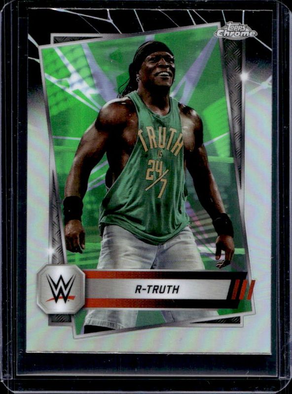 2025 Topps Chrome WWE #97 Neon Green & Black Refractor