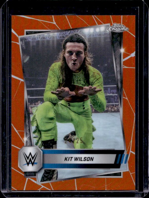 Kit Wilson 2025 Topps Chrome WWE #102 Orange Refractor /25 RAW
