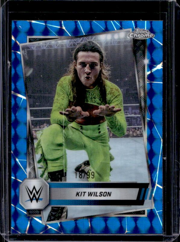 Kit Wilson 2025 Topps Chrome WWE #102 Blue Geometric Refractor /99 RAW