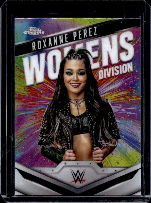 Roxanne Perez 2025 Topps Chrome WWE #WD-ROX Women's Division - Refractor RAW
