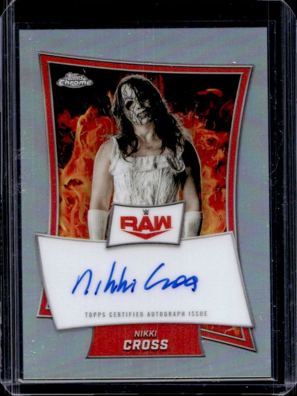 Nikki Cross 2025 Topps Chrome WWE #RBA-NIK Red Brand Autographs - Refractor RAW