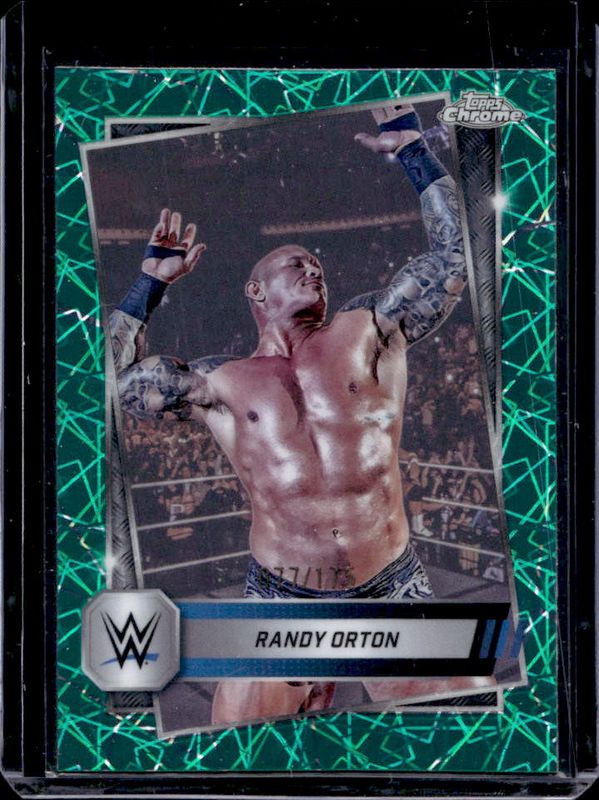 Randy Orton 2025 Topps Chrome WWE #14 Teal Lazer Refractor /175 RAW