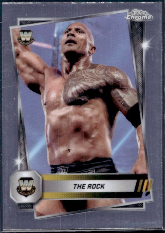 The Rock 2025 Topps Chrome WWE #10 Base RAW