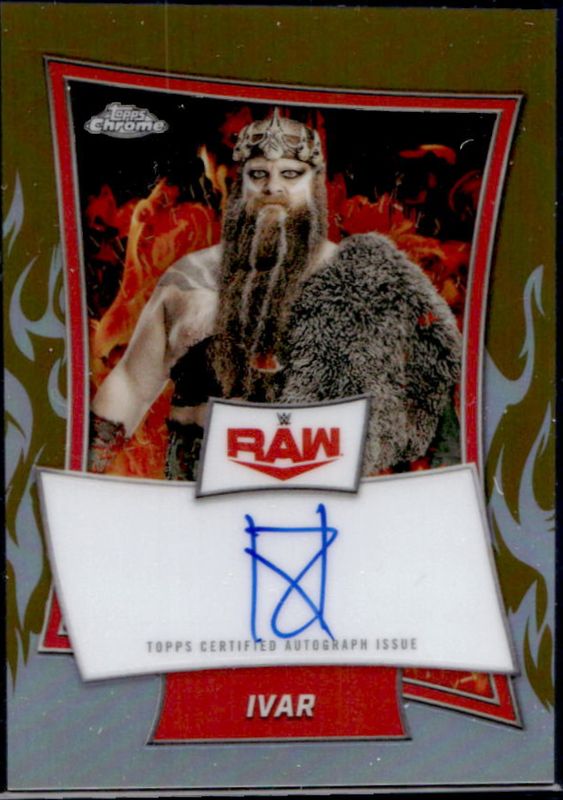Ivar 2025 Topps Chrome WWE #RBA-IVA Red Brand Autographs - Gold Refractor /50 RAW