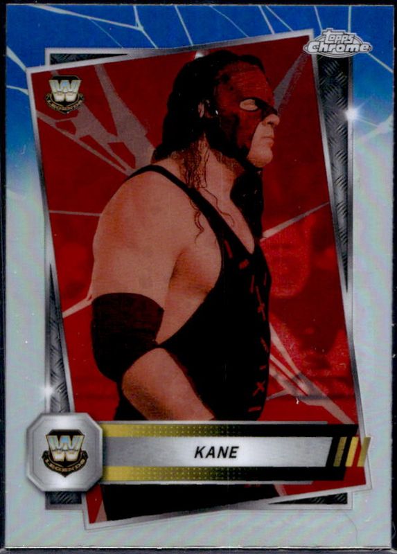 Kane 2025 Topps Chrome WWE #4 Red & Blue Refractor RAW