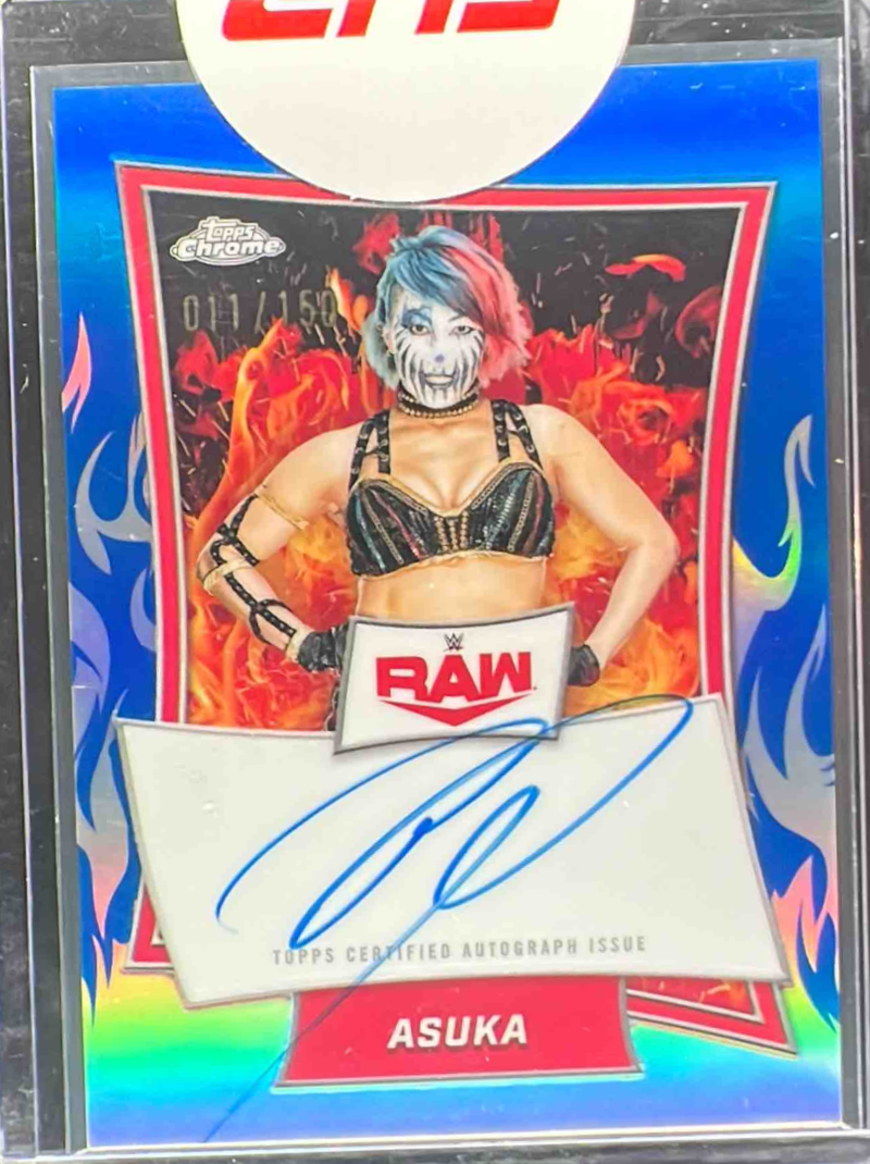Asuka 2025 Topps Chrome WWE #RBA-ASU Red Brand Autographs - Blue
