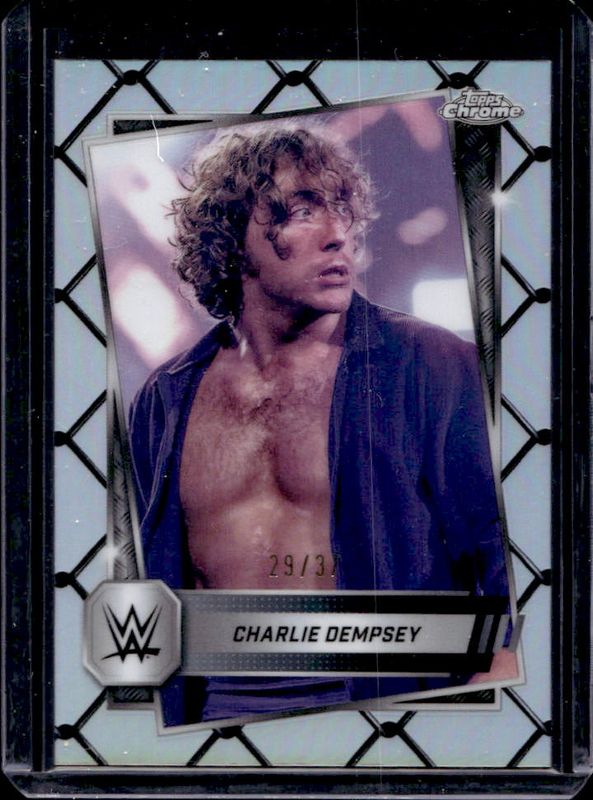 Charlie Dempsey 2025 Topps Chrome WWE #200 Steel Cage Refractor /37 RAW