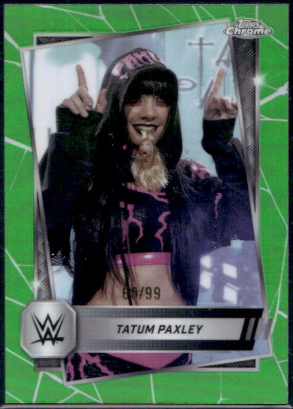 Tatum Paxley 2025 Topps Chrome WWE #105 Green Refractor /99 RAW