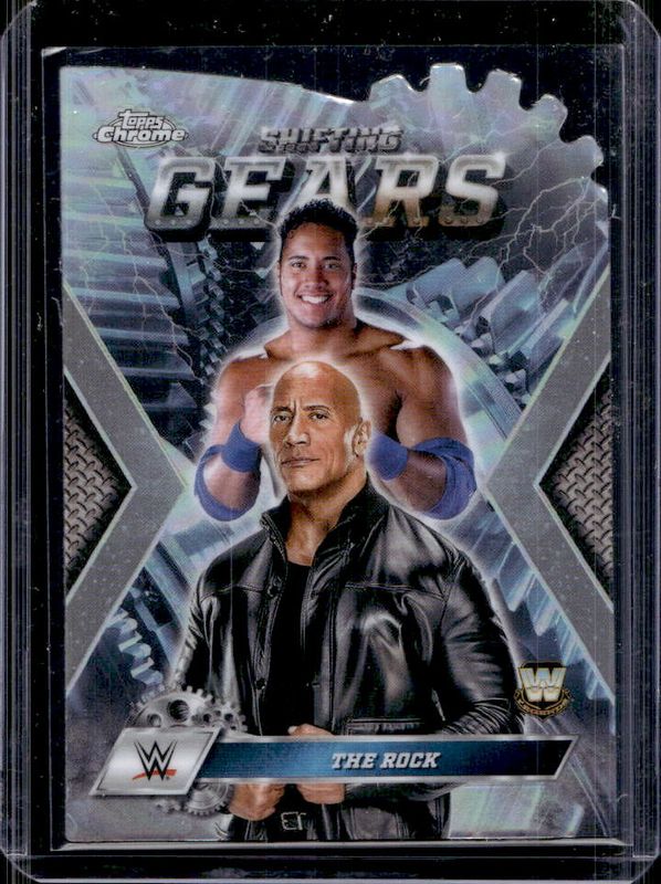 The Rock 2025 Topps Chrome WWE #SG-TR Shifting Gears RAW