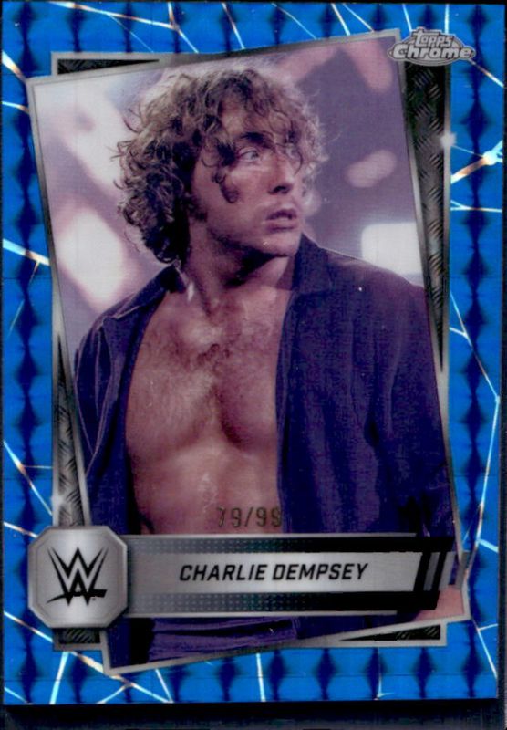 Charlie Dempsey 2025 Topps Chrome WWE #200 Blue Geometric Refractor /99 RAW