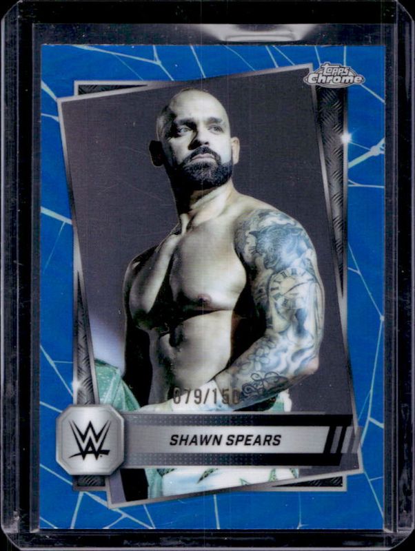 Shawn Spears 2025 Topps Chrome WWE #30 Blue Refractor /150 RAW
