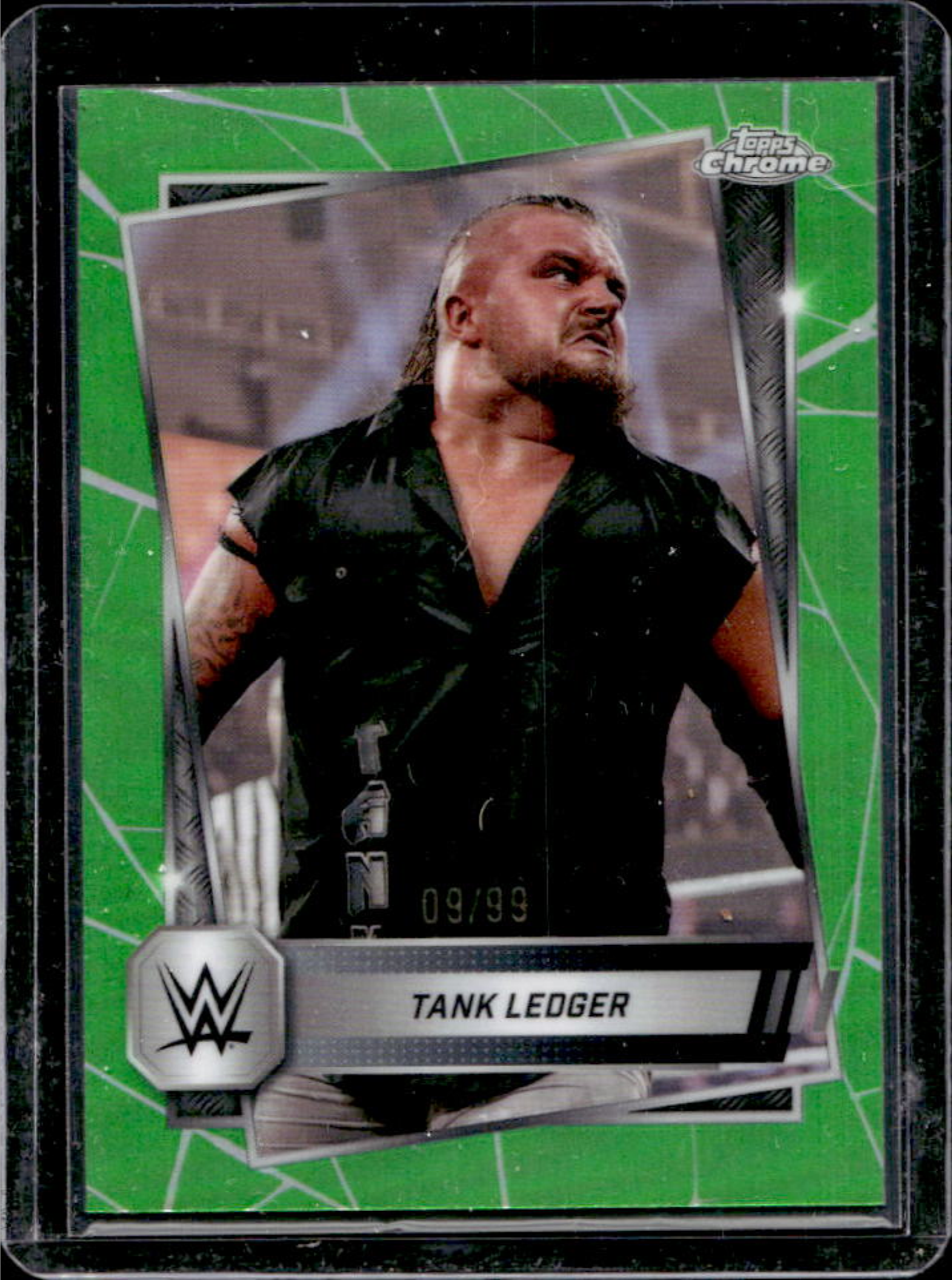 Tank Ledger 2025 Topps Chrome WWE #28 Green Refractor /99 Price Guide ...