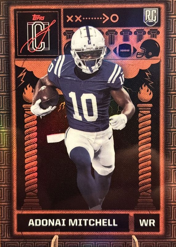 Adonai Mitchell 2024 Topps Signature Class #O-18 Odyssey /(SSP) Rookie RAW