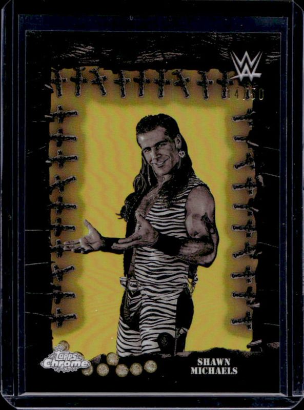 Shawn Michaels 2025 Topps Chrome WWE x Cactus Jack #FMP-17 Famed Phantoms - Gold Refractor /50 RAW