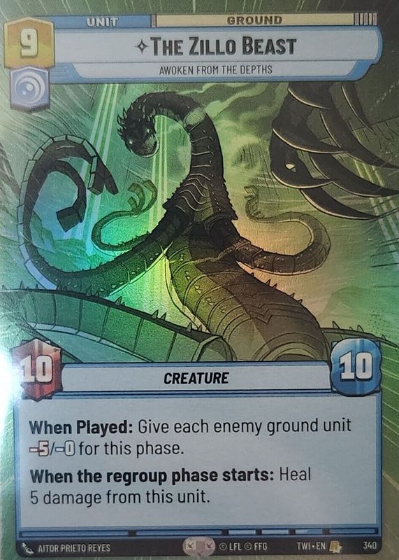 The Zillo Beast 2024 Twilight of the Republic #340 Hyperspace Foil RAW